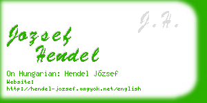 jozsef hendel business card