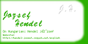 jozsef hendel business card